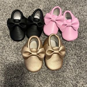 Size 4 ballet flat bundle girls moccasins 12-18m